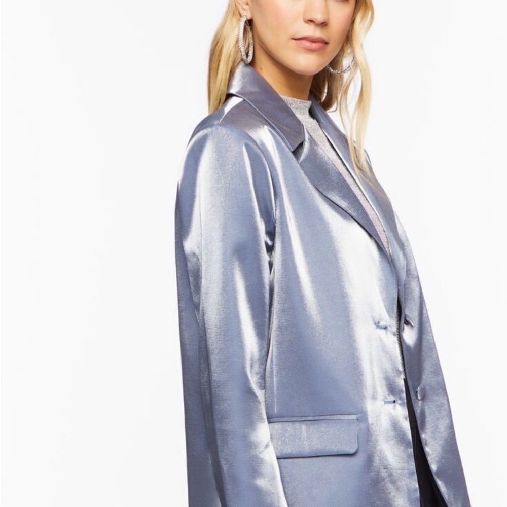 FOREVER 21 Metallic single breasted blazer new M